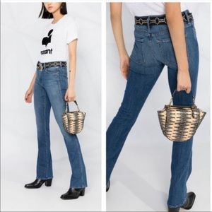 MOTHER The Runaway Skinny Flare Jeans in ‘Flowers From the Storm’